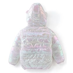 Babyhug Woven Full Sleeves Hoodie With Star Patch - White