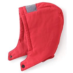 Babyhug Full Sleeves Woven Detachable Hood Jacket Text Embroidery - Red