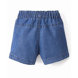 Babyhug 100% Cotton Mid Thigh Skorts Solid Colour - Blue