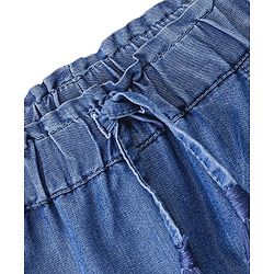 Babyhug 100% Cotton Mid Thigh Skorts Solid Colour - Blue