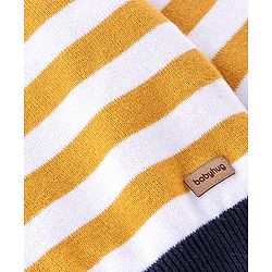 Babyhug Knit Full Sleeves Lightweight Sweater Striped - Yellow & White