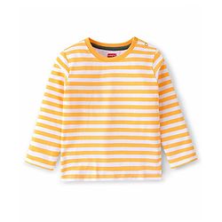 Babyhug 100% Cotton Knit Full Sleeves Inner Tee with Jungle Theme Printed  Dungaree - Orange Green