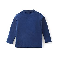 Babyhug Cotton Knit Dungaree with Full Sleeves T-Shirt Graphics Print - Multicolour