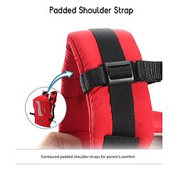Babyhug Snuggle Me 3 Way Baby Carrier With Adjustable Protective Hood - Red