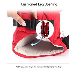 Babyhug Snuggle Me 3 Way Baby Carrier With Adjustable Protective Hood - Red