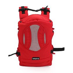 Babyhug Snuggle Me 3 Way Baby Carrier With Adjustable Protective Hood - Red