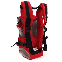 Babyhug Snuggle Me 3 Way Baby Carrier With Adjustable Protective Hood - Red