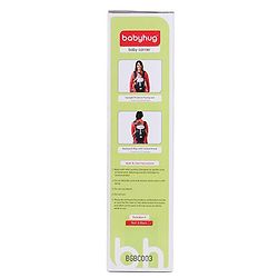 Babyhug Snuggle Me 3 Way Baby Carrier With Adjustable Protective Hood - Red