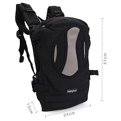 Babyhug Snuggle Me 3 Way Baby Carrier With Adjustable Protective Hood - Black