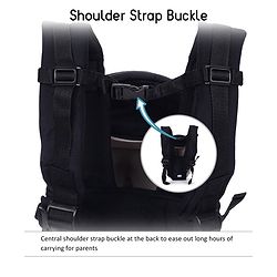 Babyhug Snuggle Me 3 Way Baby Carrier With Adjustable Protective Hood - Black