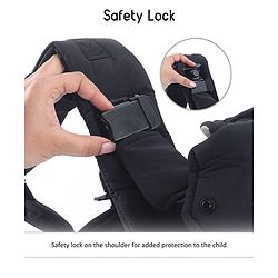 Babyhug Snuggle Me 3 Way Baby Carrier With Adjustable Protective Hood - Black