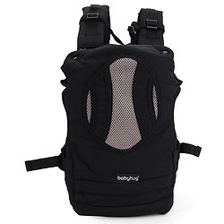 Babyhug Snuggle Me 3 Way Baby Carrier With Adjustable Protective Hood - Black