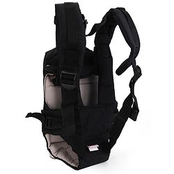 Babyhug Snuggle Me 3 Way Baby Carrier With Adjustable Protective Hood - Black