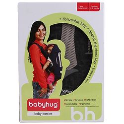 Babyhug Snuggle Me 3 Way Baby Carrier With Adjustable Protective Hood - Black