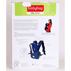 Babyhug Snuggle Me 3 Way Baby Carrier With Adjustable Protective Hood - Black