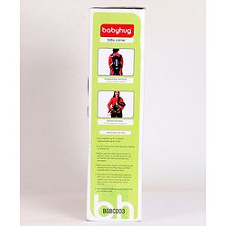 Babyhug Snuggle Me 3 Way Baby Carrier With Adjustable Protective Hood - Black