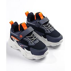 Cute Walk by Babyhug Velcro Closure Sneakers - Navy Blue