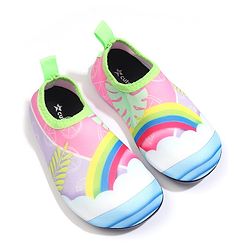 Cute Walk by Babyhug Rainbow Printed Slip On Water Shoes - Multicolour