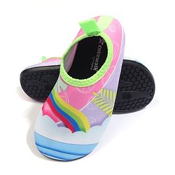 Cute Walk by Babyhug Rainbow Printed Slip On Water Shoes - Multicolour