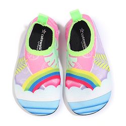 Cute Walk by Babyhug Rainbow Printed Slip On Water Shoes - Multicolour