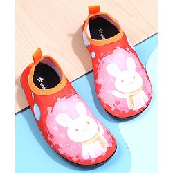 Cute Walk by Babyhug Bunny Printed Slip On Water Shoes - Orange