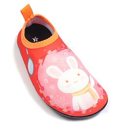 Cute Walk by Babyhug Bunny Printed Slip On Water Shoes - Orange