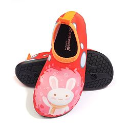 Cute Walk by Babyhug Bunny Printed Slip On Water Shoes - Orange