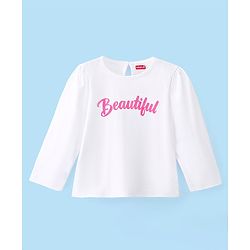 Babyhug 100% Cotton Frock With Full Sleeves Inner Tee Floral Print- Yellow Pink & White