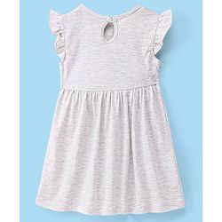 Babyhug Cotton Knit Half Sleeves Frocks Polka Dots Printed with Bow Applique Pack of 2 with Bag - Pink & Grey