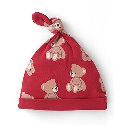 Babyhug 100% Cotton Knit Cap Bear Print Pack of 2 - Multicolour
