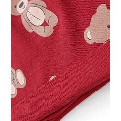 Babyhug 100% Cotton Knit Cap Bear Print Pack of 2 - Multicolour