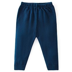 Babyhug Knitted Full Sleeves Sweater Set Striped Design - Navy Blue