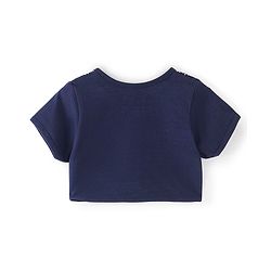Babyhug 100% Cotton Knit Half Sleeves Shrug & Frock With Star Print - Pink & Blue