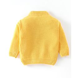 Babyhug Full Sleeves Sweater Cable Knit Design- Yellow