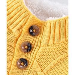 Babyhug Full Sleeves Sweater Cable Knit Design- Yellow