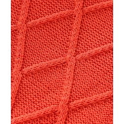 Babyhug Full Sleeves Cable Knit Pullover - Orange