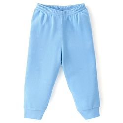 Babyhug Cotton Blend Full Sleeves Front Open Thermal Vest And Leggings- Blue