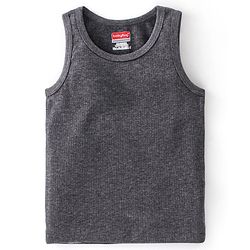 Babyhug Full Sleeves Solid Thermal Vest Sando & Pajama Set - Dark Grey
