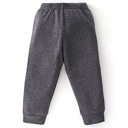 Babyhug Full Sleeves Solid Thermal Vest Sando & Pajama Set - Dark Grey
