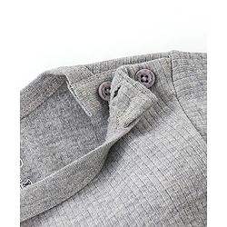 Babyhug Cotton Full Sleeves Solid Color Vest Pullover & Bottom Thermal Wear Combo Pack Of 3 - Light Grey