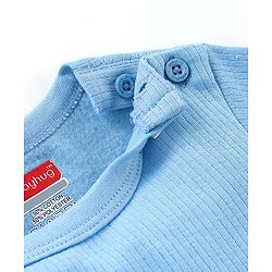 Babyhug Cotton Full Sleeves Solid Color Vest Pullover & Bottom Thermal Wear Combo Pack Of 3 - Blue