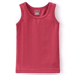 Babyhug Cotton Full Sleeves Pullover Vest & Pant Solid Color Thermal Wear  - Coral