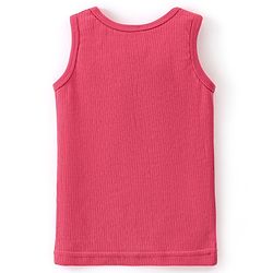 Babyhug Cotton Full Sleeves Pullover Vest & Pant Solid Color Thermal Wear  - Coral