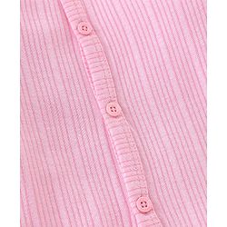 Babyhug Cotton Full Sleeves Front Open Thermal Vest And Leggings- Pink