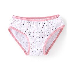 Babyhug 100% Cotton Knit Floral Printed Panties Pack of 3 - Pink & White