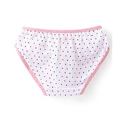 Babyhug 100% Cotton Knit Floral Printed Panties Pack of 3 - Pink & White