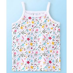 Babyhug 100% Cotton Sleeveless Slips Floral Print Pack Of 3- White & Pink