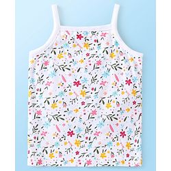 Babyhug 100% Cotton Sleeveless Slips Floral Print Pack Of 3- White & Pink