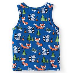 Babyhug 100% Cotton Knit Sleeveless Sando Fox Print Pack of 3 - Multicolour