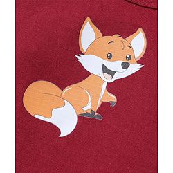 Babyhug 100% Cotton Knit Sleeveless Sando Fox Print Pack of 3 - Multicolour